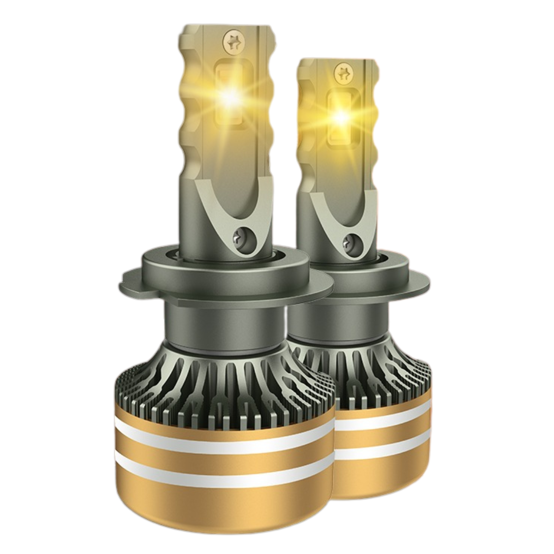 AKE D01 Series: H7 LED YELLOW Headlights Bulbs 130 W (Combined)