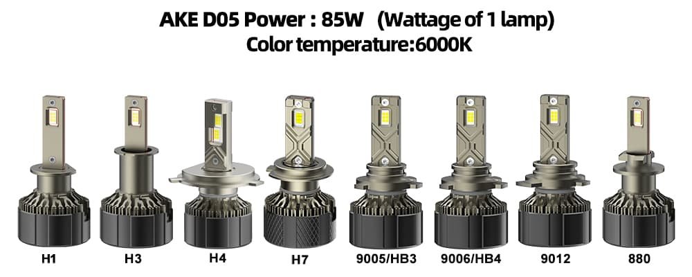 AKE D05 Series: H4/H19 LED Headlights Bulbs 170 W (Combined) - Image 5
