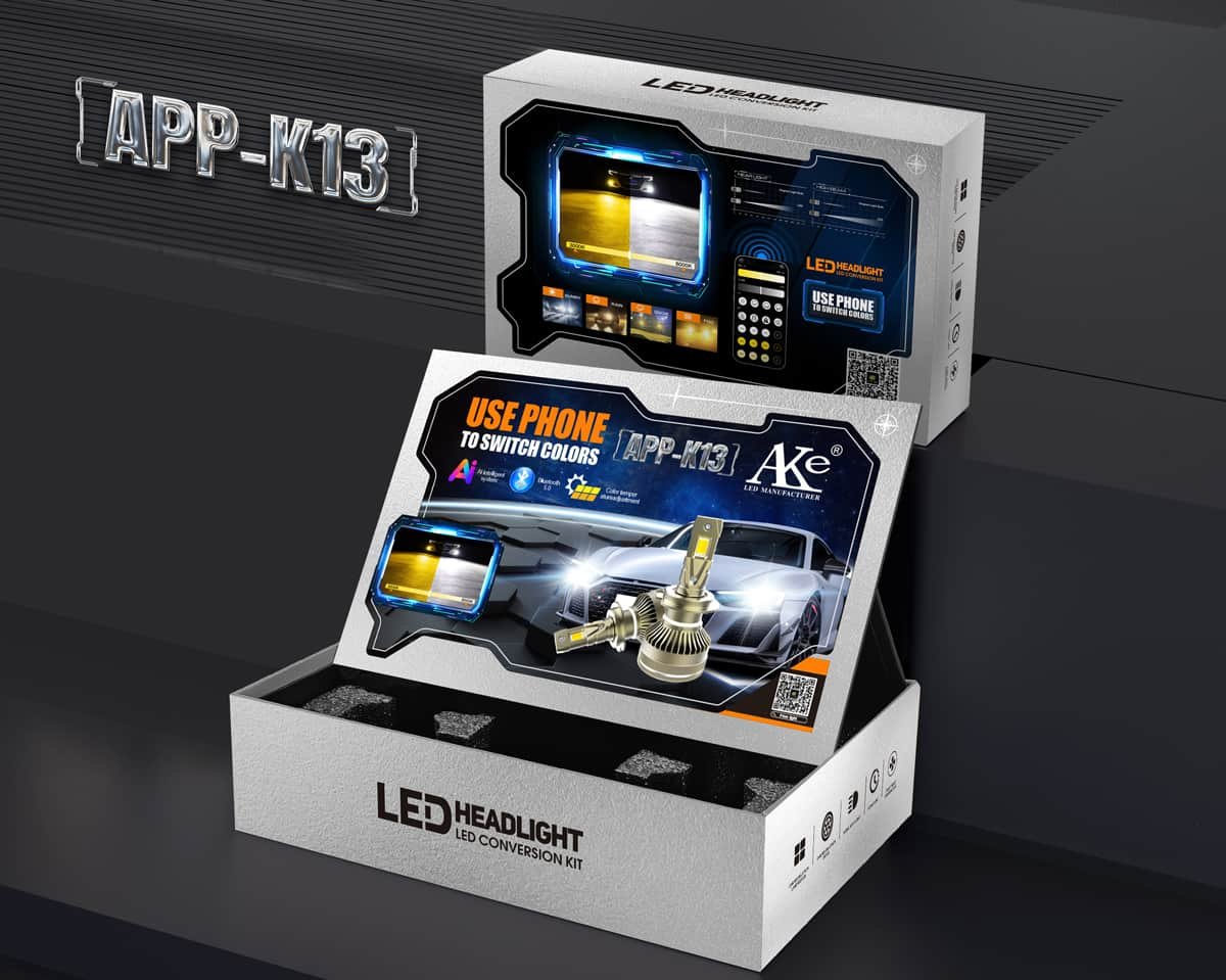 AKE K13 APP INTELLIGENCE Series: 9005 LED Headlights Bulbs 130 W - Image 4